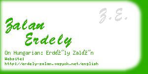 zalan erdely business card